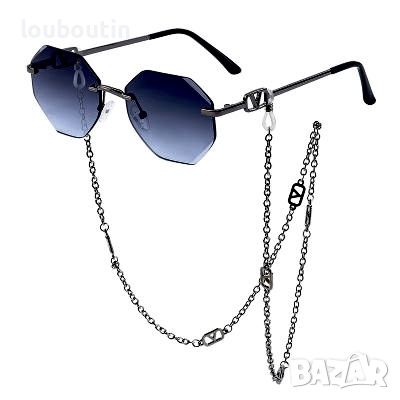 Valentino дамски слънчеви очила Осмоъгълник с верижка синджир, снимка 1 - Слънчеви и диоптрични очила - 41627456