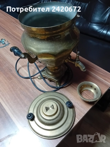 месингов руски самовар, снимка 2 - Други ценни предмети - 52221585
