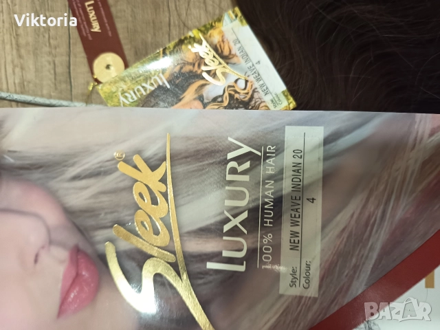 Индийска естествена коса 50см.110гр., снимка 4 - Аксесоари за коса - 52662255