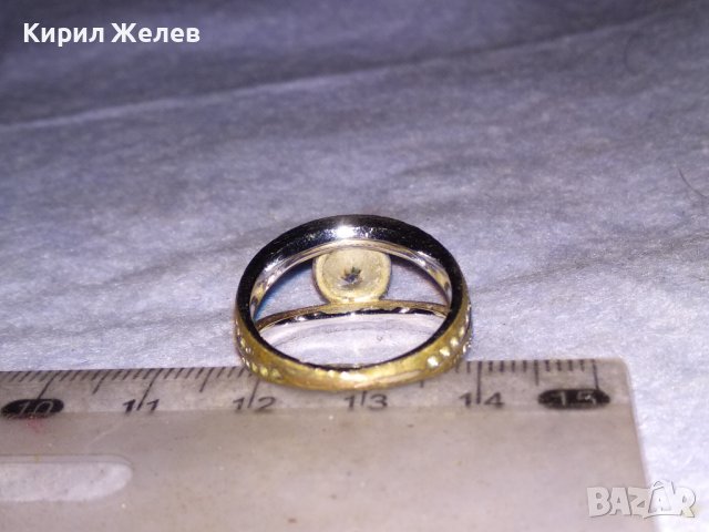 Стар СКЪПОЦЕНЕН БРОНЗОВ ПРЪСТЕН с МАСИВНА БЯЛА ПОЗЛАТА МАРКИРОВКИ и БРИЛЯНТНО ФАСЕТИРАН ЦИРКОН 38638, снимка 14 - Антикварни и старинни предмети - 41682683
