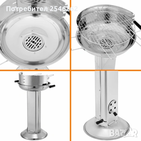 Колонна скара Bavaria на дървени въглища от неръждаема стомана, снимка 3 - Скари - 53084209