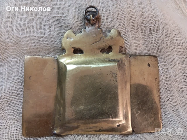 Старинна  руска царска  икона-триптих от XIX  век, снимка 6 - Антикварни и старинни предмети - 50998481