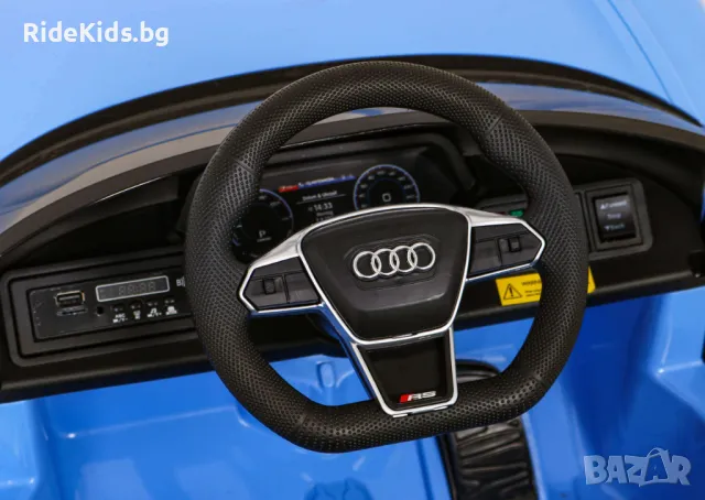 Audi RS E-Tron GT 12V – Детска акумулаторна кола, Синя, EVA гуми, снимка 13 - Детски велосипеди, триколки и коли - 50420834