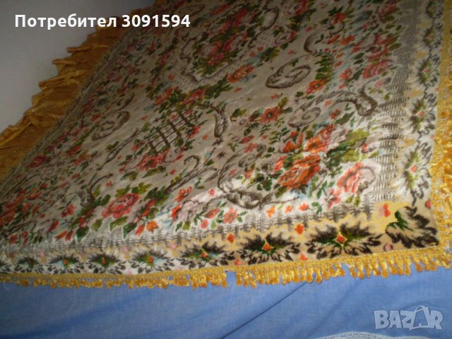 Винтич много цветна  плюшена покривка за легло, снимка 9 - Колекции - 34456074