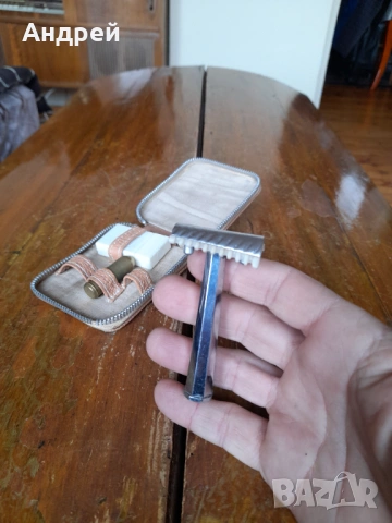 Стар мъжки несесер за бръснене #5, снимка 4 - Други ценни предмети - 53622255