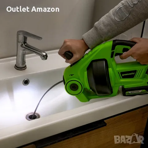 Уред за почистване на канали с 24V батерия Greenworks G24DA, снимка 3 - Други - 49720097