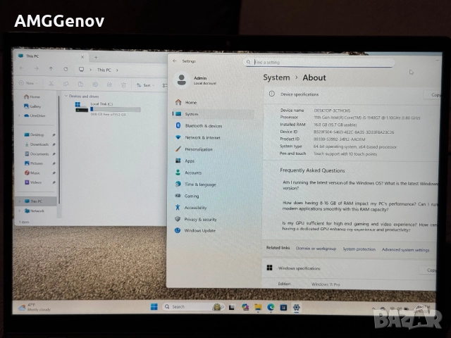 13’ 2К IPS Touch/Lenovo Thinkpad X1 Nano/i5-1140G7/16GB LPDDR4X/1TB, снимка 8 - Лаптопи за работа - 52295541