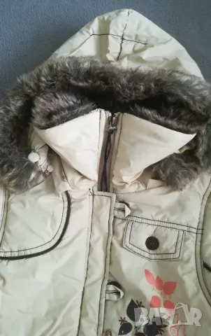 Дебело яке за момиче с кожа, снимка 3 - Детски якета и елеци - 48355405