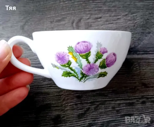 Порцеланово чайниче с чаша 2 в 1, снимка 3 - Други - 48398618