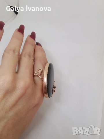 Пръстен със  зашеметяващ Оникс, снимка 6 - Пръстени - 51689236