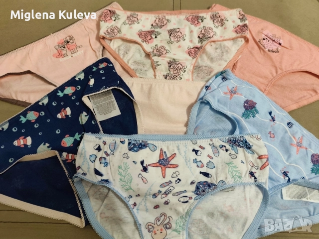 НОВ Лот бельо за момиченце 6 бр.+ 1бр. подарък. Цена 7 лв.