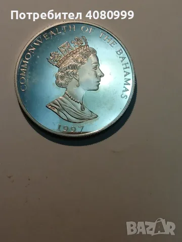 Бахамски острови 2 долара 1997, снимка 4 - Нумизматика и бонистика - 56232032