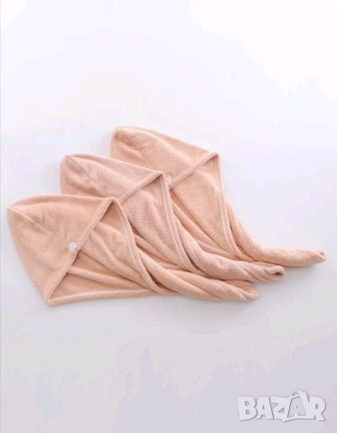 Микрофибърна кърпа за сушене на коса, снимка 2 - Шапки - 41816097