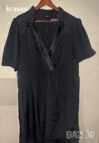 Голяма лятна дамска рокля с кожени елементи (размер 2ХЛ), снимка 1 - Рокли - 41441153