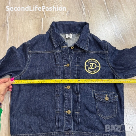 Дамско дънково яке, размер M с бродирана нашивка за E.C. Dahls Bryggeri, снимка 5 - Якета - 53427643