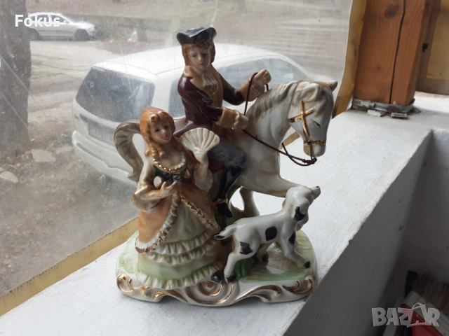 Порцеланова статуетка фигура композиция - порцелан - куче