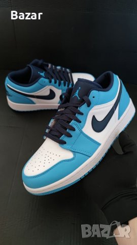 Nike Air Jordan 1 Low unc сини обувки маратонки размер 43 номер 42 налични маратонки нови ниски, снимка 13 - Маратонки - 39190651
