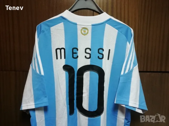 Argentina Lionel Messi Adidas оригинална тениска фланелка Аржентина Меси 2XL , снимка 4 - Тениски - 56185259