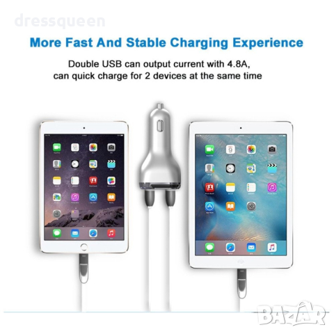 EC5 Разклонител за гнездото на запалката, волтметър и USB зарядно, снимка 4 - Аксесоари и консумативи - 44808421