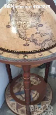 Нов Мини Бар Глобус - Светъл - Поставка за Бутилки - Подарък - Юбилей!, снимка 3 - Маси - 53855074