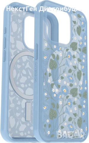 OtterBox Symmetry Series Case за iPhone 15 Dawn Floral Blue | Нов, снимка 2 - Калъфи, кейсове - 53457242