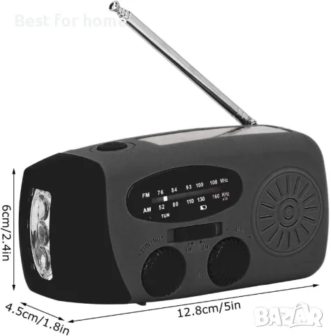 	Ръчно радио с LED светлина за спешни случаи	Tbest	, снимка 4 - Радиокасетофони, транзистори - 50175722