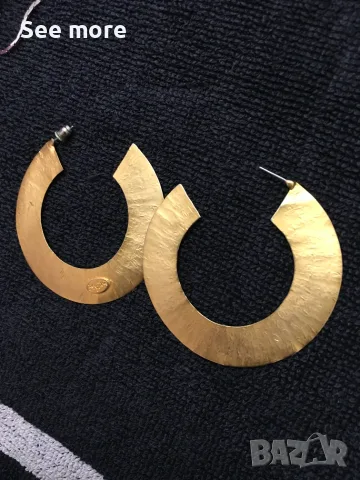 Ефектни дизайнерски обеци Replica – позлатен hammered ефект, снимка 9 - Обеци - 55768828
