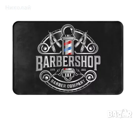 Постелка за входна врата Barbershop килим за врата баня кухня бръснарски фризьорски салон, снимка 2 - Килими - 47814709
