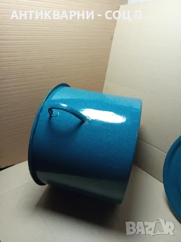 Соц Стара Емайлирана Голяма Тенджера Казан 35лт., снимка 7 - Антикварни и старинни предмети - 49667644