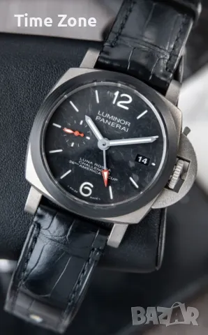 Panerai Luminor Luna Rossa GMT 42mm Titanium Black Dial Carbotech Automatic Различни Варианти, снимка 6 - Мъжки - 48007356