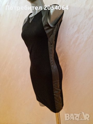 Спортно елегантна рокля съчетание с кожа., снимка 3 - Рокли - 40019457