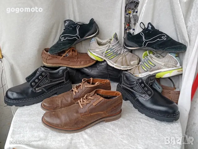 Ретро, арт, винтидж мъжки обувки половинки КАТО НОВИ BUGATTI original, 43 - 44,100% ЕСТЕСТВЕНА КОЖА, снимка 17 - Мъжки боти - 47825041