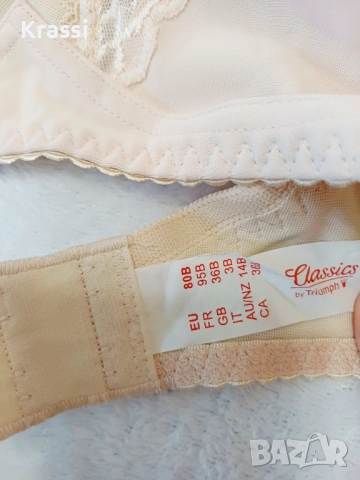 Беж сутиен Triumph classics 80 B нов, снимка 4 - Бельо - 53221899
