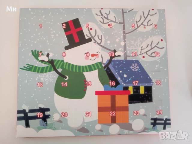 Здравейте, Коледен адвент календар Снежко с 24 изненади за всеки ден от 1-ви до 24-ри декември. Съдъ, снимка 7 - Коледни подаръци - 52503122