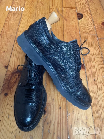 CESARE PACIOTTI LUXURY ITALIAN MEN'S 308 MADISON  черни 42, снимка 2 - Ежедневни обувки - 53211253