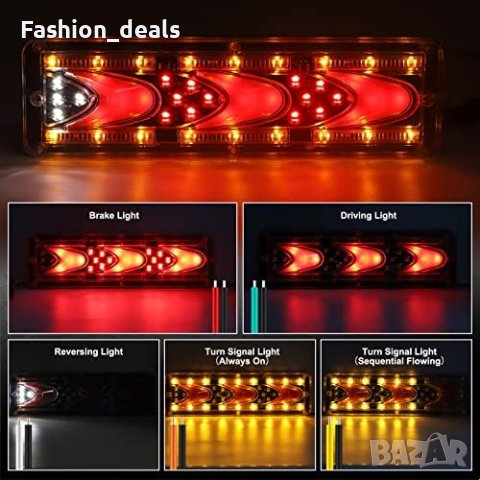 Нови 1 чифт LED задни спирачни светлини за камиони 24V , снимка 6 - Аксесоари и консумативи - 41742890