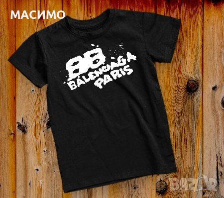 Тенискa Баленсиага , Тениски маркови , Balenciaga,черна  тениска, снимка 1 - Тениски - 44797885