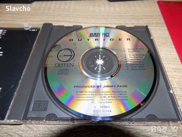 Компакт диск на - Jimmy Page – Outrider (1988, CD), снимка 2 - CD дискове - 39331239