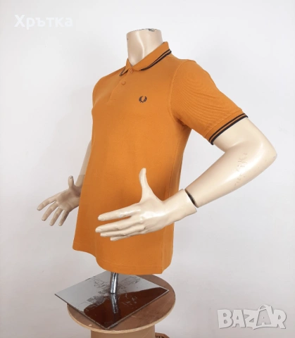 Fred Perry - Оригинална мъжка тениска с яка размер S, снимка 3 - Тениски - 53638184