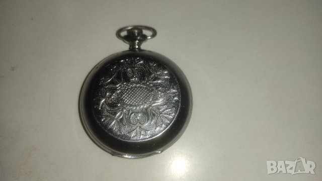 Джобен антикварен часовник Molnija, снимка 3 - Антикварни и старинни предмети - 41501135