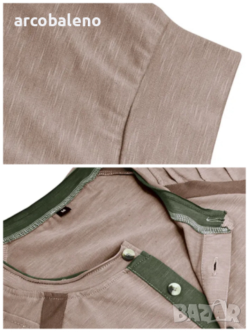 Нова мъжка спортна тениска с яка и дълги ръкави Henry, 2цвята , снимка 5 - Тениски - 44623596