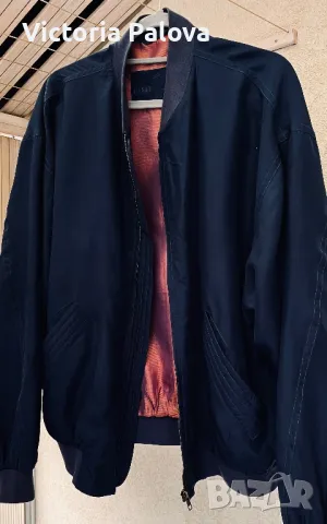 Лукс DANIEL HECHTER PARIS мъжки бомбър коприна 100%, снимка 7 - Якета - 48522924