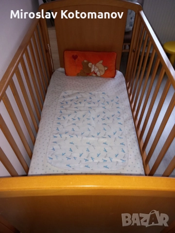 Детска кошара 132 х 73см с матрак, снимка 2 - Бебешки легла и матраци - 52927233