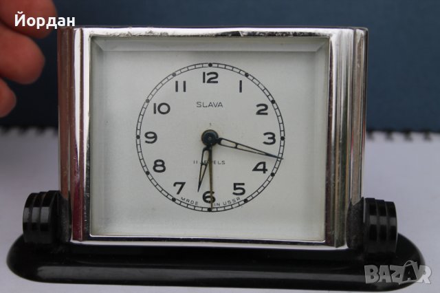 СССР будилник ''СЛАВА'', снимка 7 - Антикварни и старинни предмети - 38687041