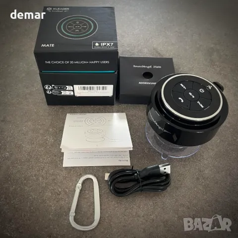 XLEADER Душ високоговорител, IPX7 водоустойчив Bluetooth високоговорител с вендуза и щипка, снимка 9 - Bluetooth тонколони - 49885899