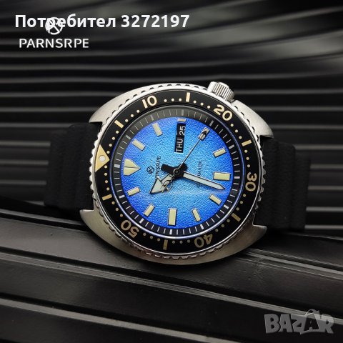 PARNSPRE автоматичен часовник японски механизъм NH36A,гмуркане, 300 M, стъкло сапфир 