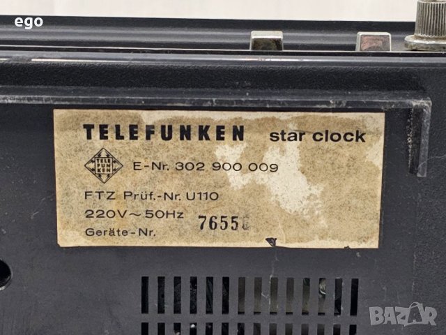 Радиочасовник Телефункен, снимка 5 - Антикварни и старинни предмети - 40891836