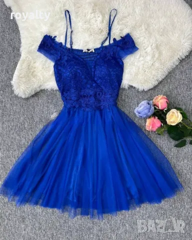 Дамска рокля с тюл и дантела Различни цветове , снимка 2 - Рокли - 50414565