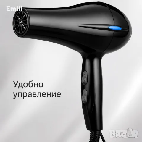 Компактен сешоар 900W с йонизация, студена струя, дифузер и концентратор, снимка 7 - Сешоари - 55915218