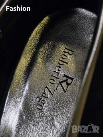 Уникални черни обувки на ток с кристали от сатен на ROBERTO ZAGO., снимка 4 - Дамски обувки на ток - 53412207